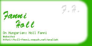 fanni holl business card